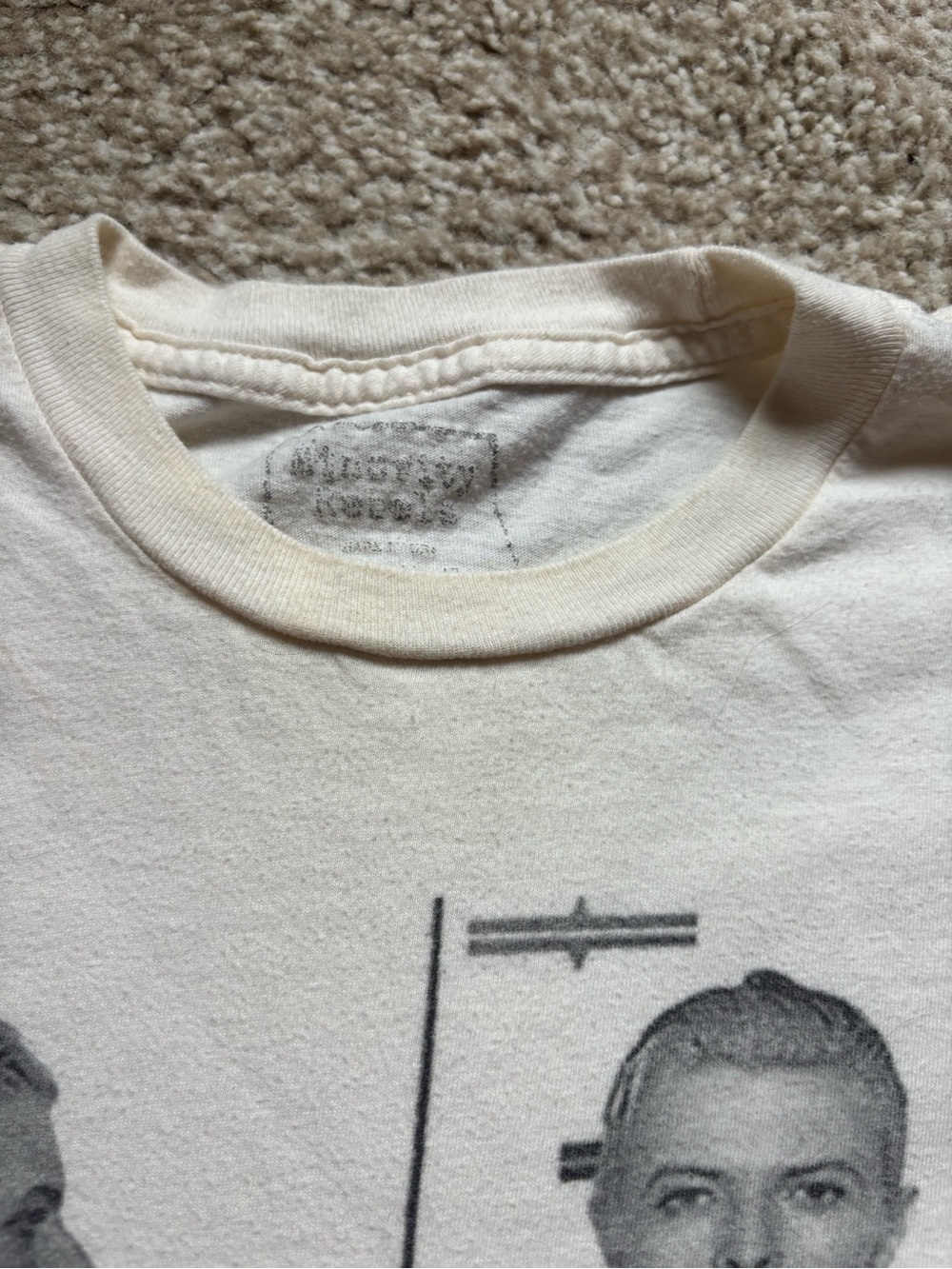 White Graphic David Bowie Mugshot T-Shirt - Picture 2 of 4